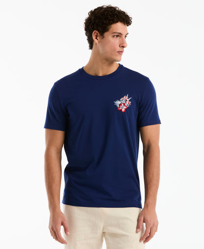 Original Penguin Embroidered Floral Graphic Tee