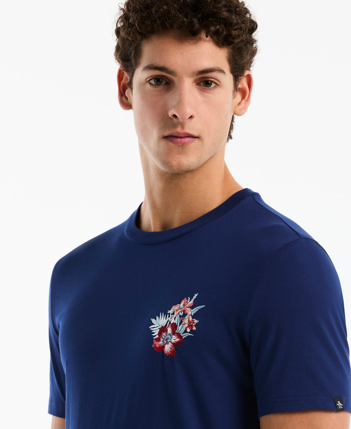 Original Penguin Embroidered Floral Graphic Tee