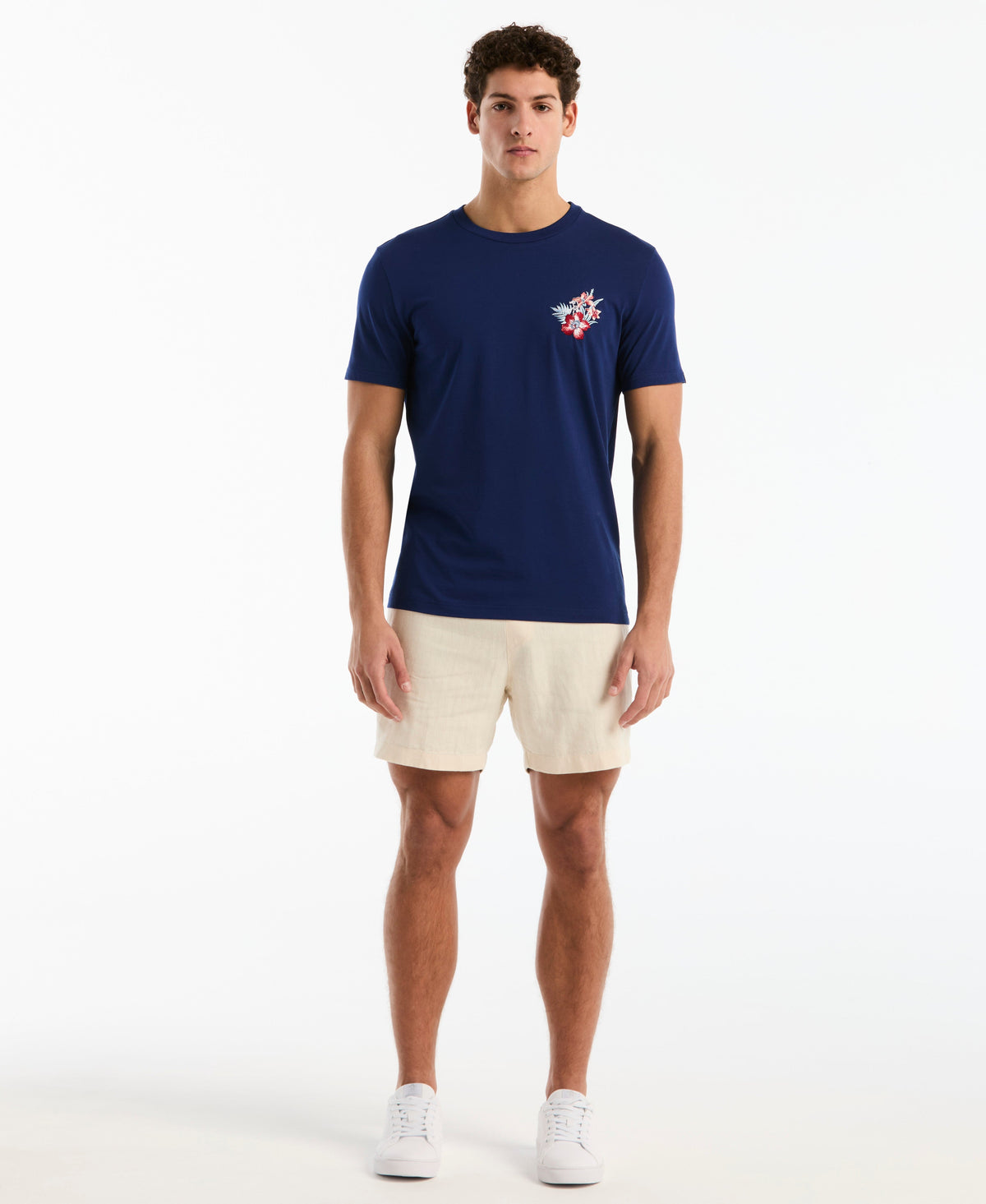 Original Penguin Embroidered Floral Graphic Tee