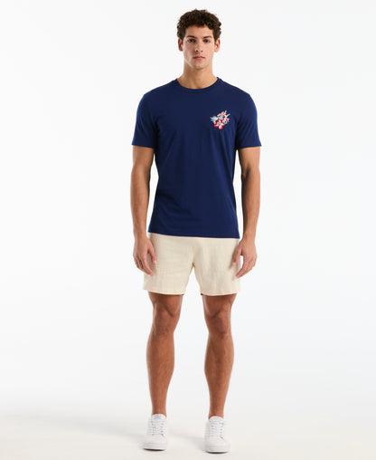 Original Penguin Embroidered Floral Graphic Tee