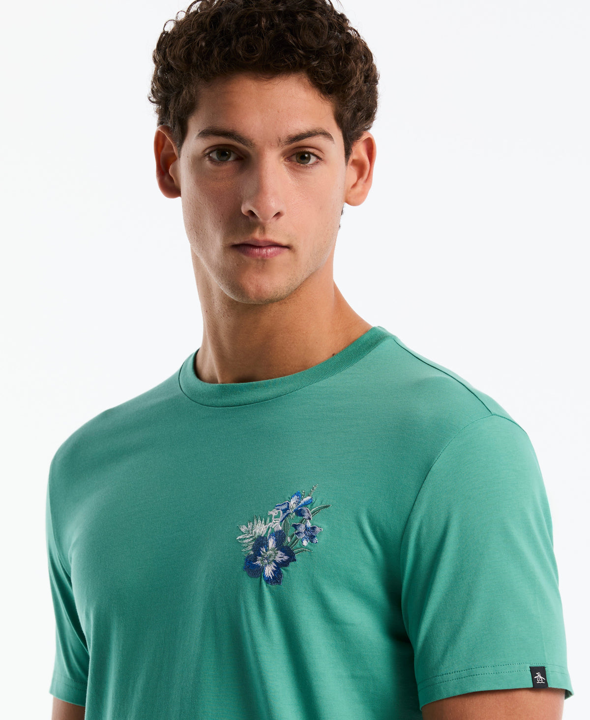 Original Penguin Embroidered Floral Graphic Tee
