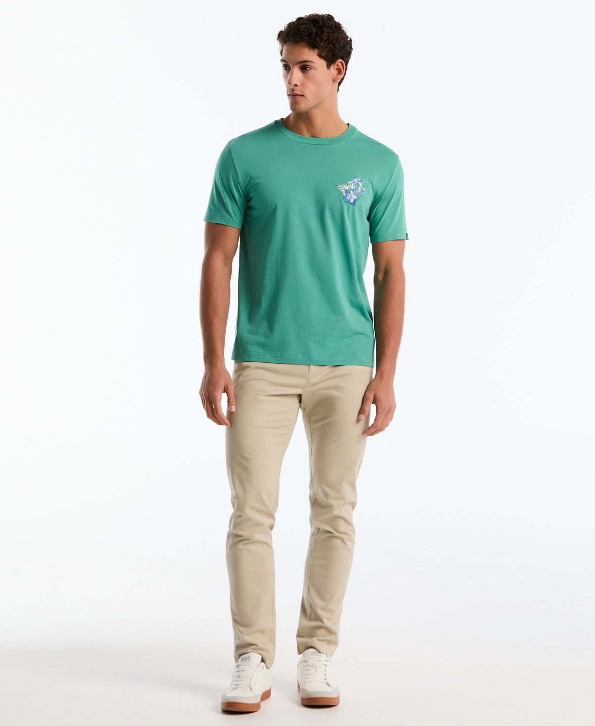 Original Penguin Embroidered Floral Graphic Tee
