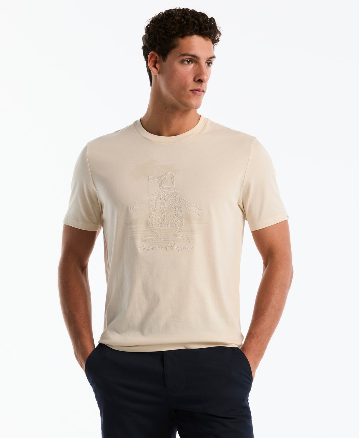 Original Penguin Embroidered Lei Graphic Jersey Tee