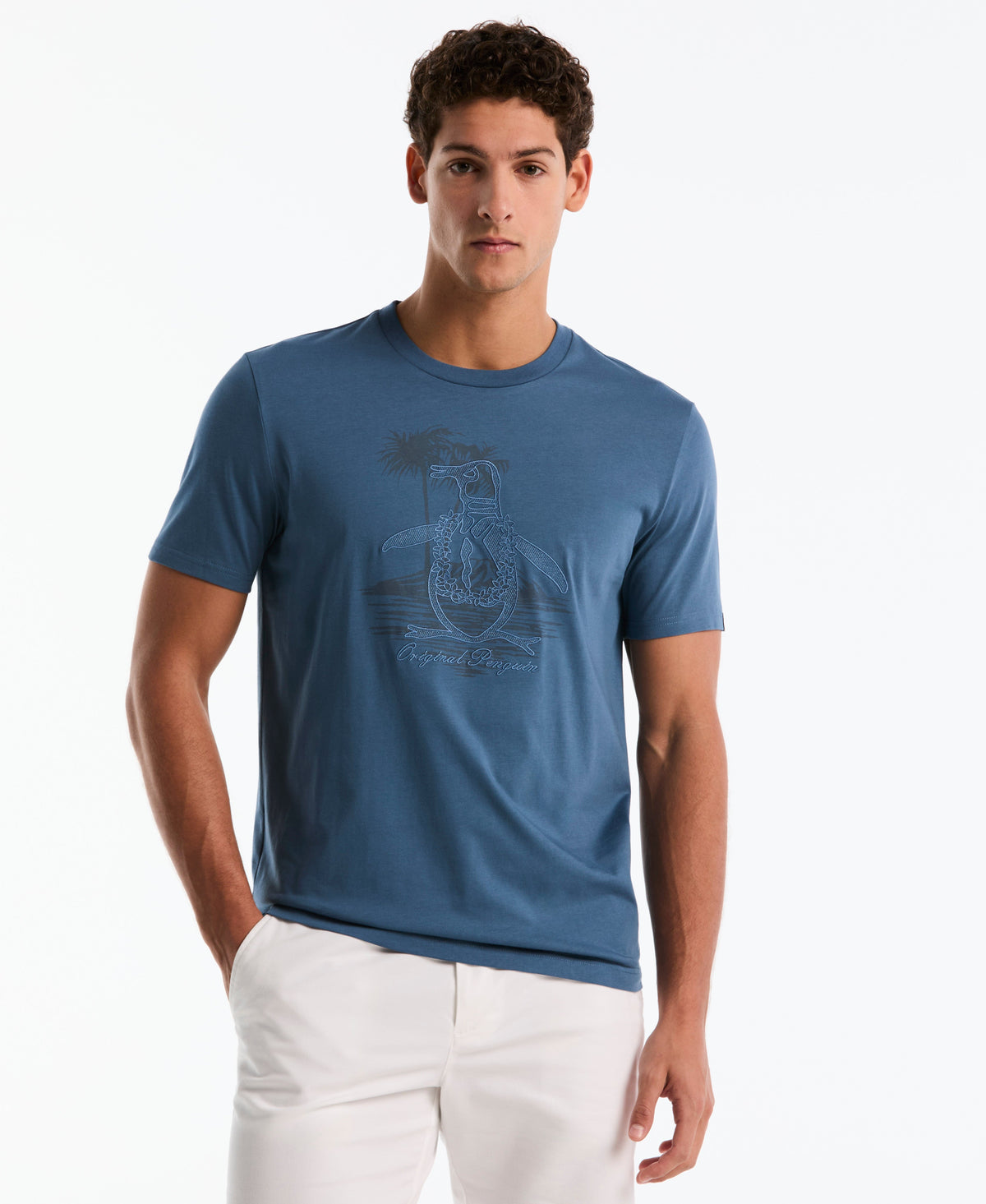 Original Penguin Embroidered Lei Graphic Jersey Tee