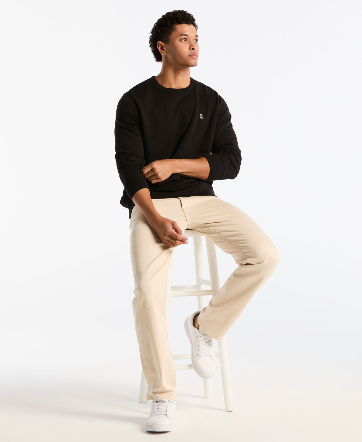 Original Penguin Embroidered Pete Fleece Crewneck