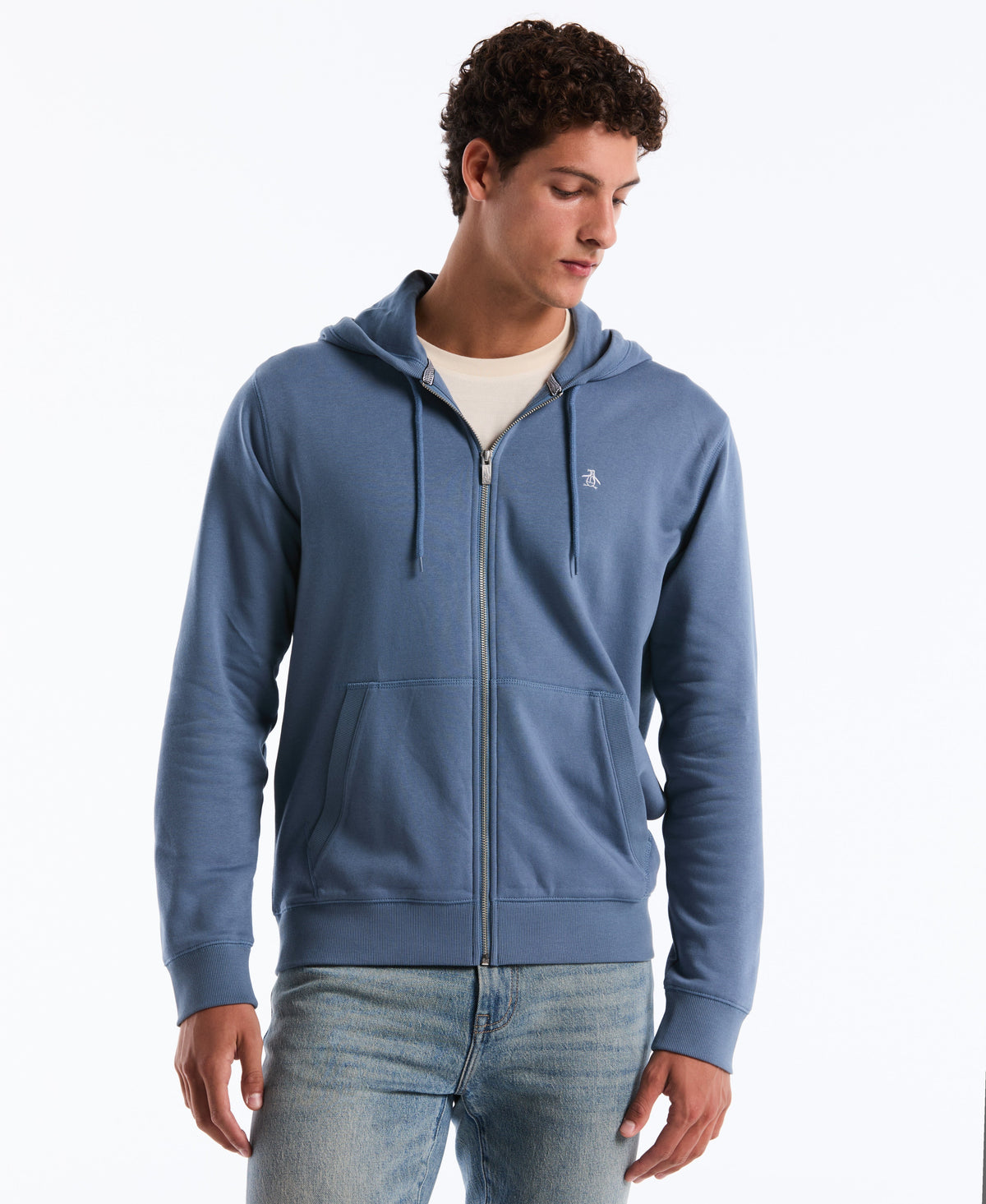 Original Penguin Embroidered Pete Full Zip Hoodie