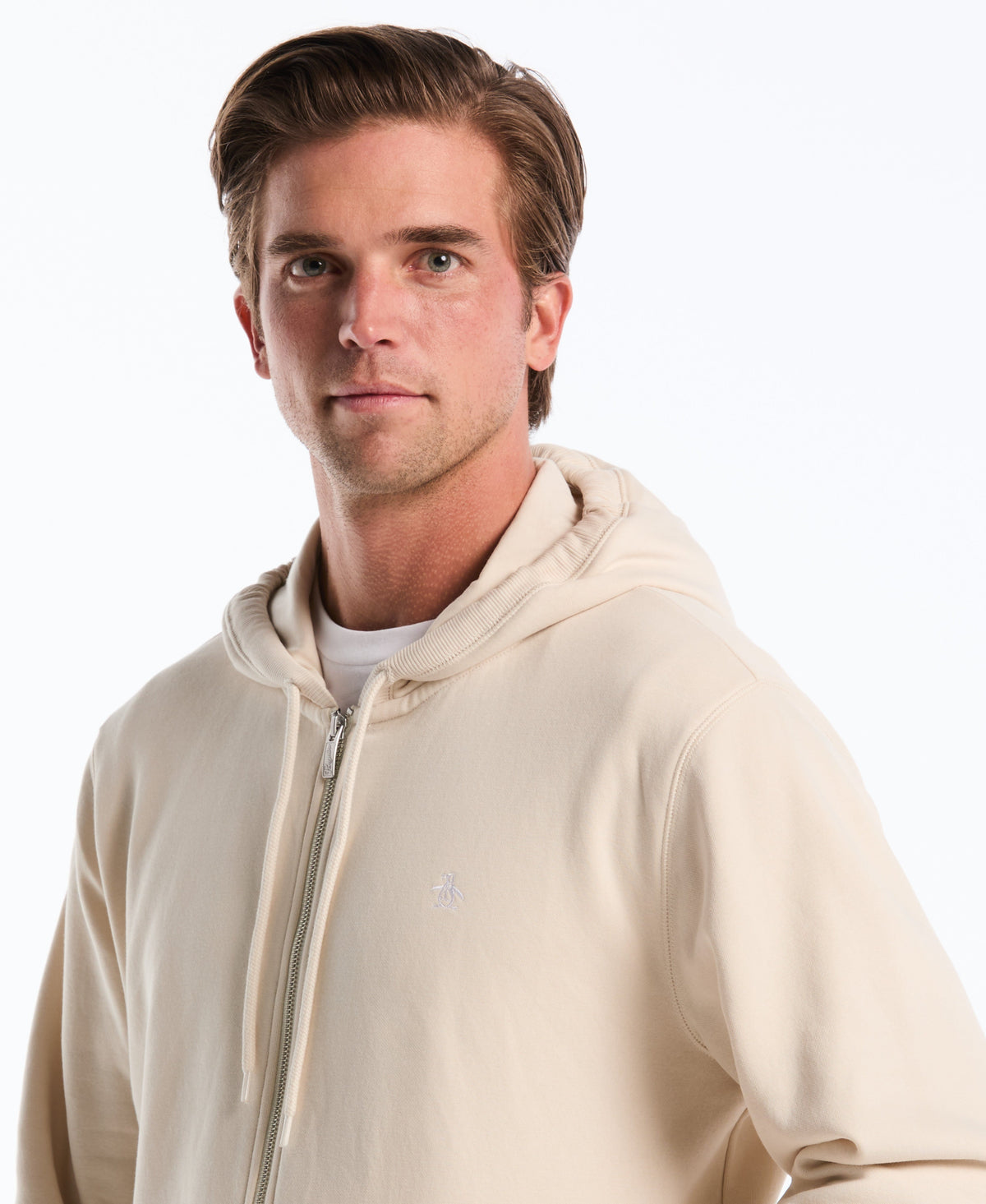 Original Penguin Embroidered Pete Full Zip Hoodie