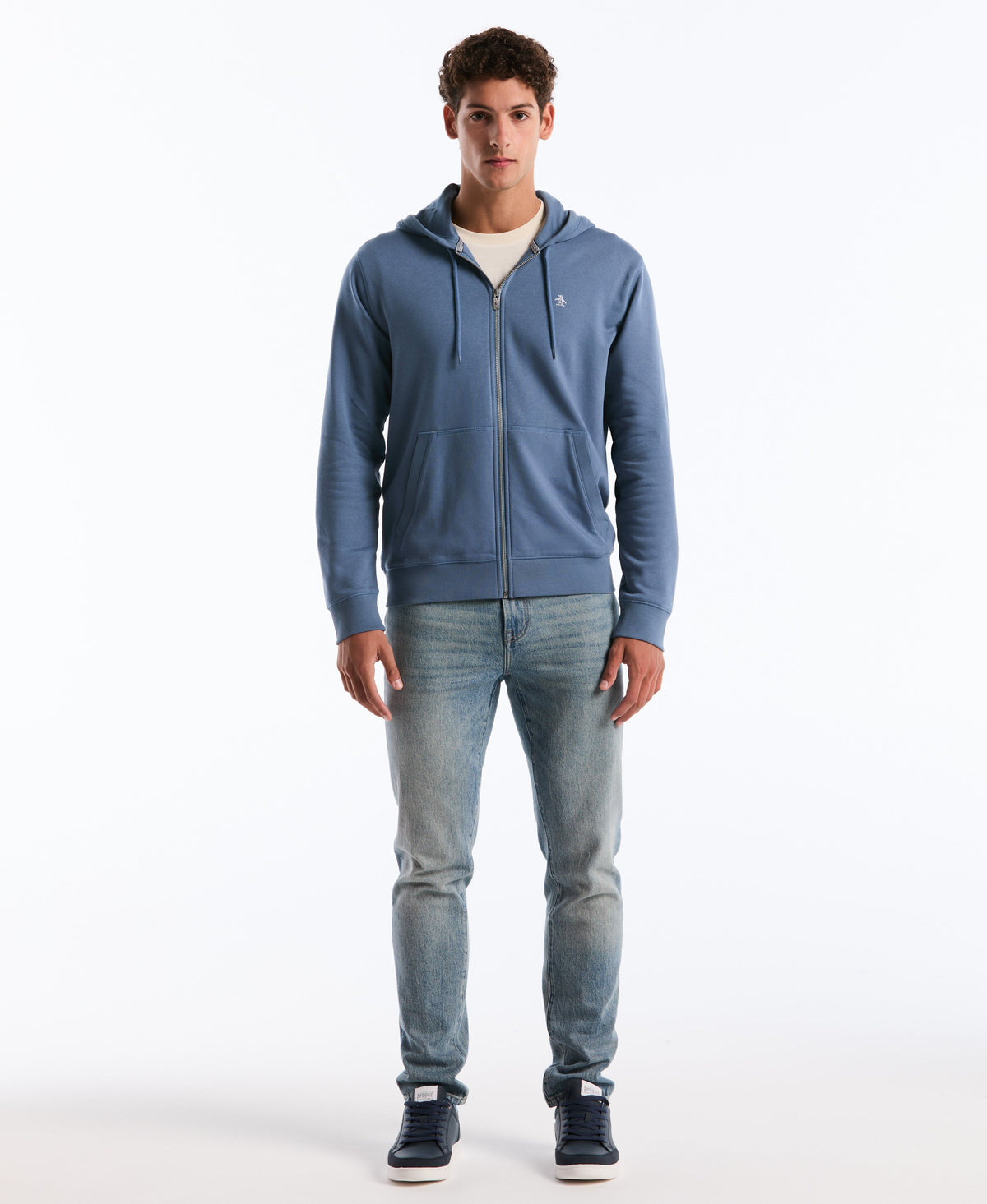 Original Penguin Embroidered Pete Full Zip Hoodie