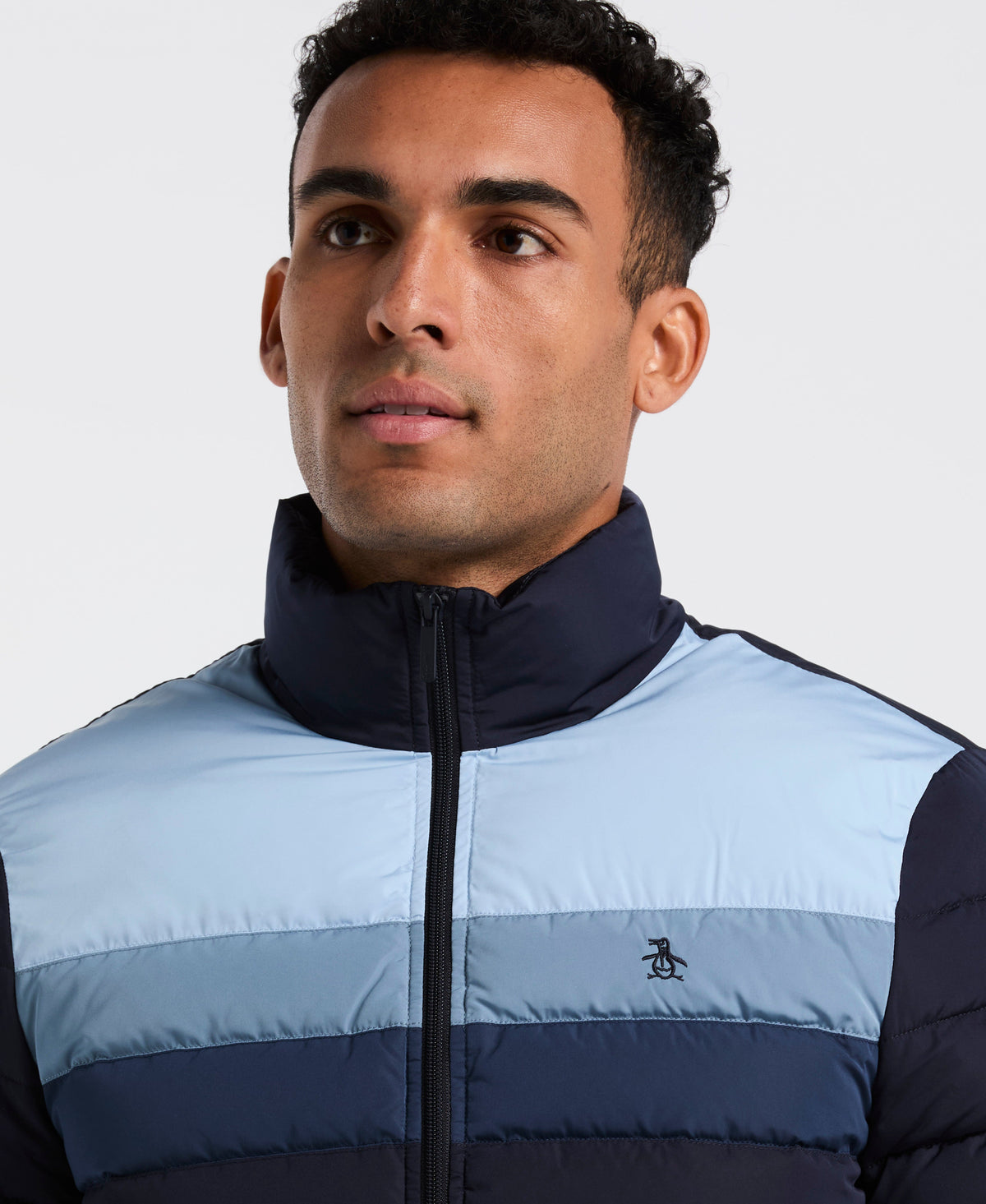 Original Penguin Faux Down Colorblock Puffer Jacket