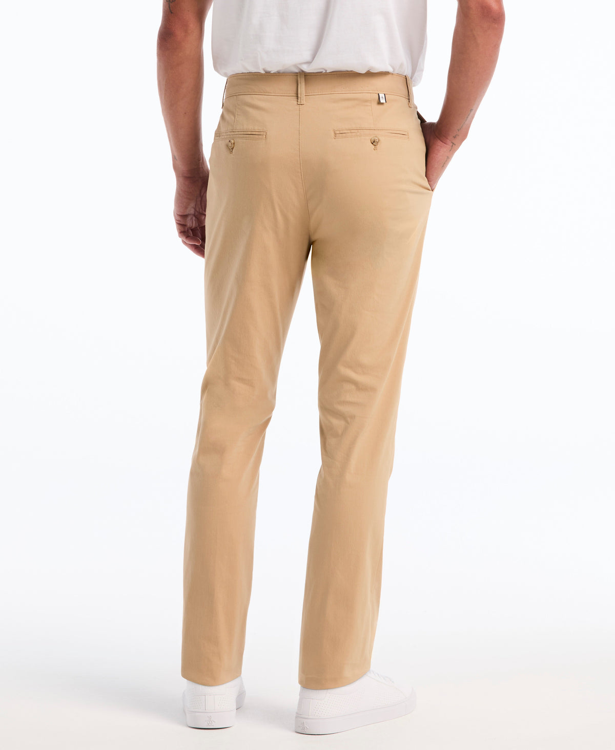 Original Penguin Flat Front Nylon Twill Chino