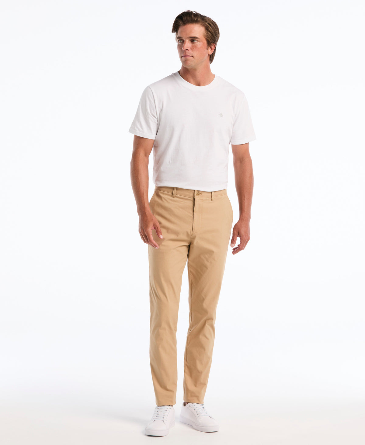 Original Penguin Flat Front Nylon Twill Chino