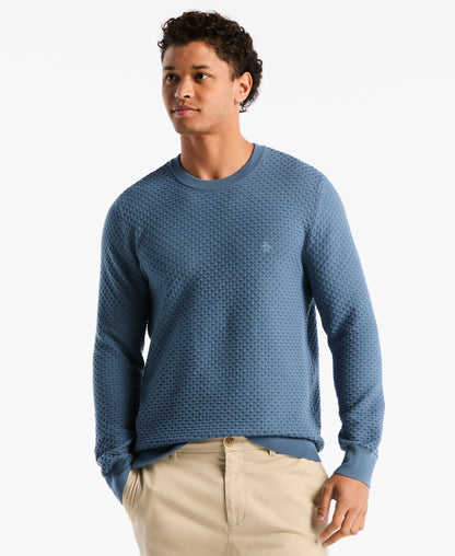 Original Penguin Geo Textured Crewneck Sweater
