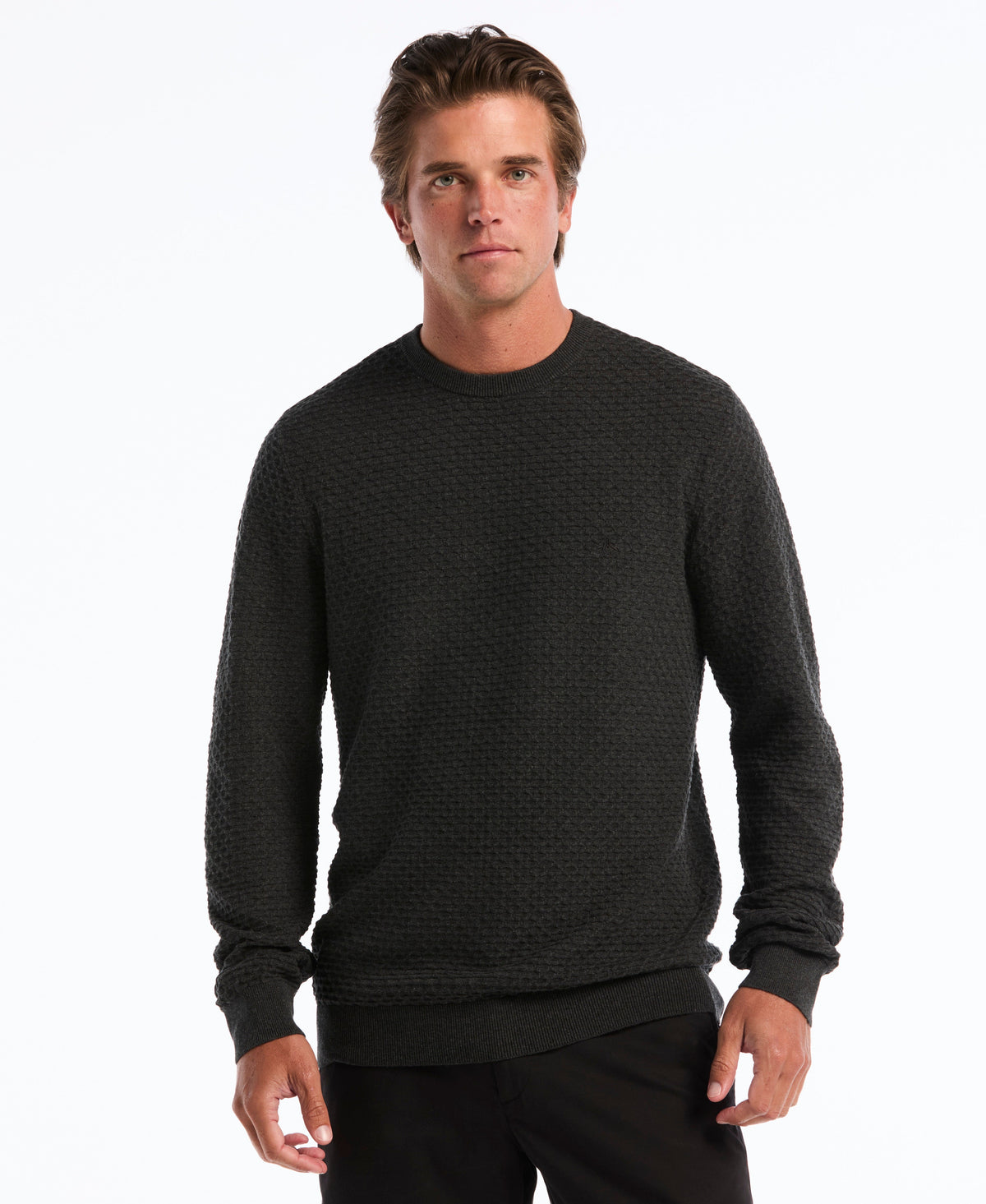 Original Penguin Geo Textured Crewneck Sweater
