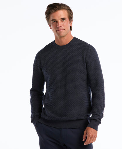 Original Penguin Geo Textured Crewneck Sweater