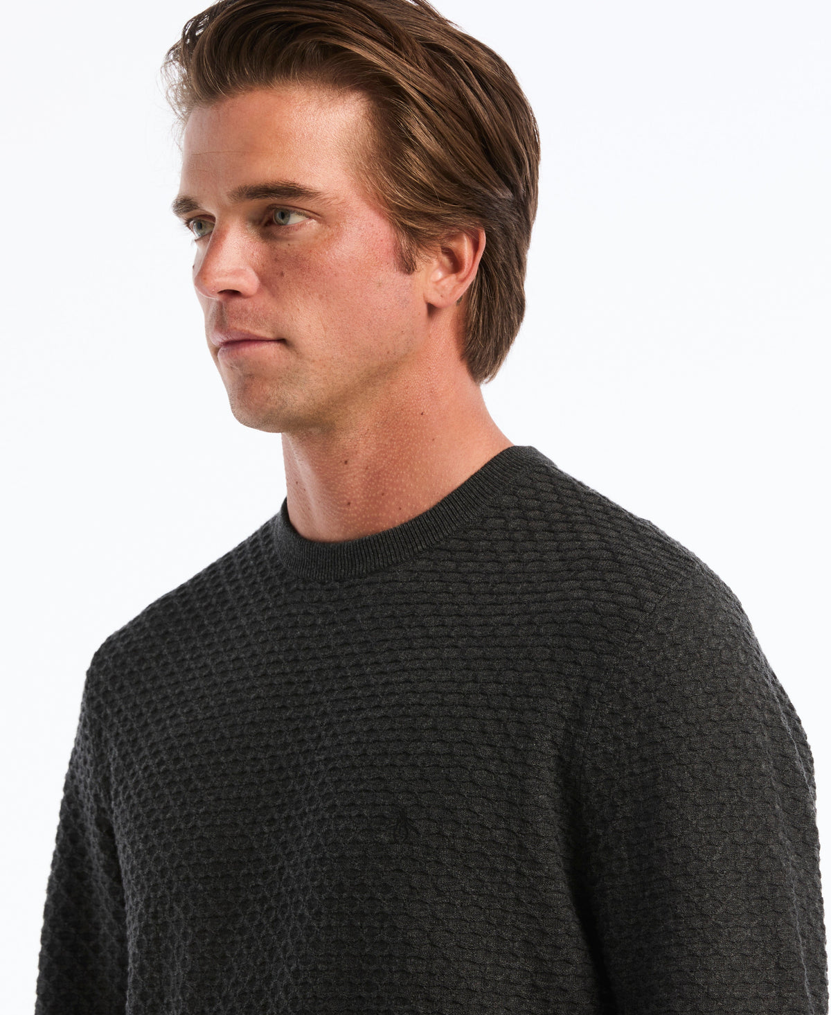 Original Penguin Geo Textured Crewneck Sweater