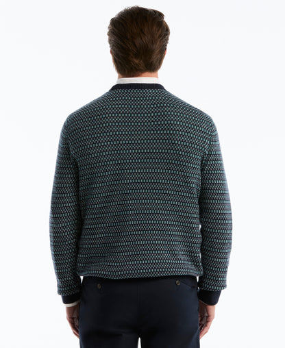 Original Penguin Geometric Jacquard Crew Neck Sweater