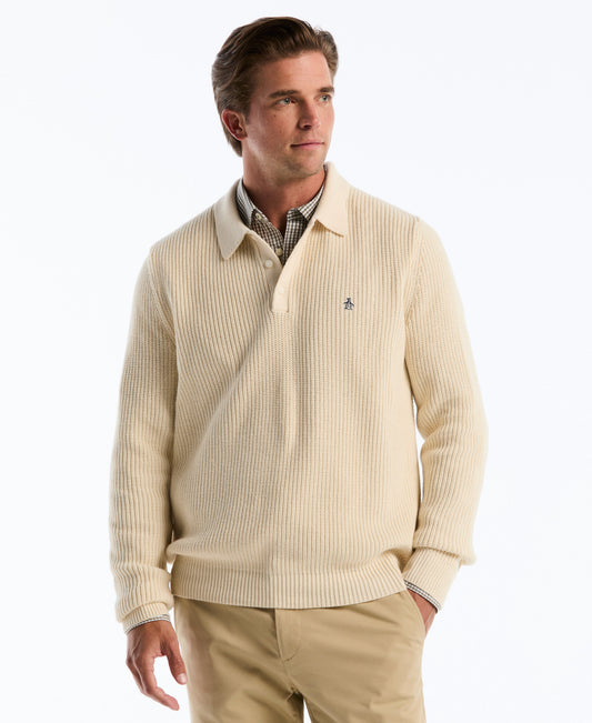 Original Penguin Half Cardigan Sweater Polo
