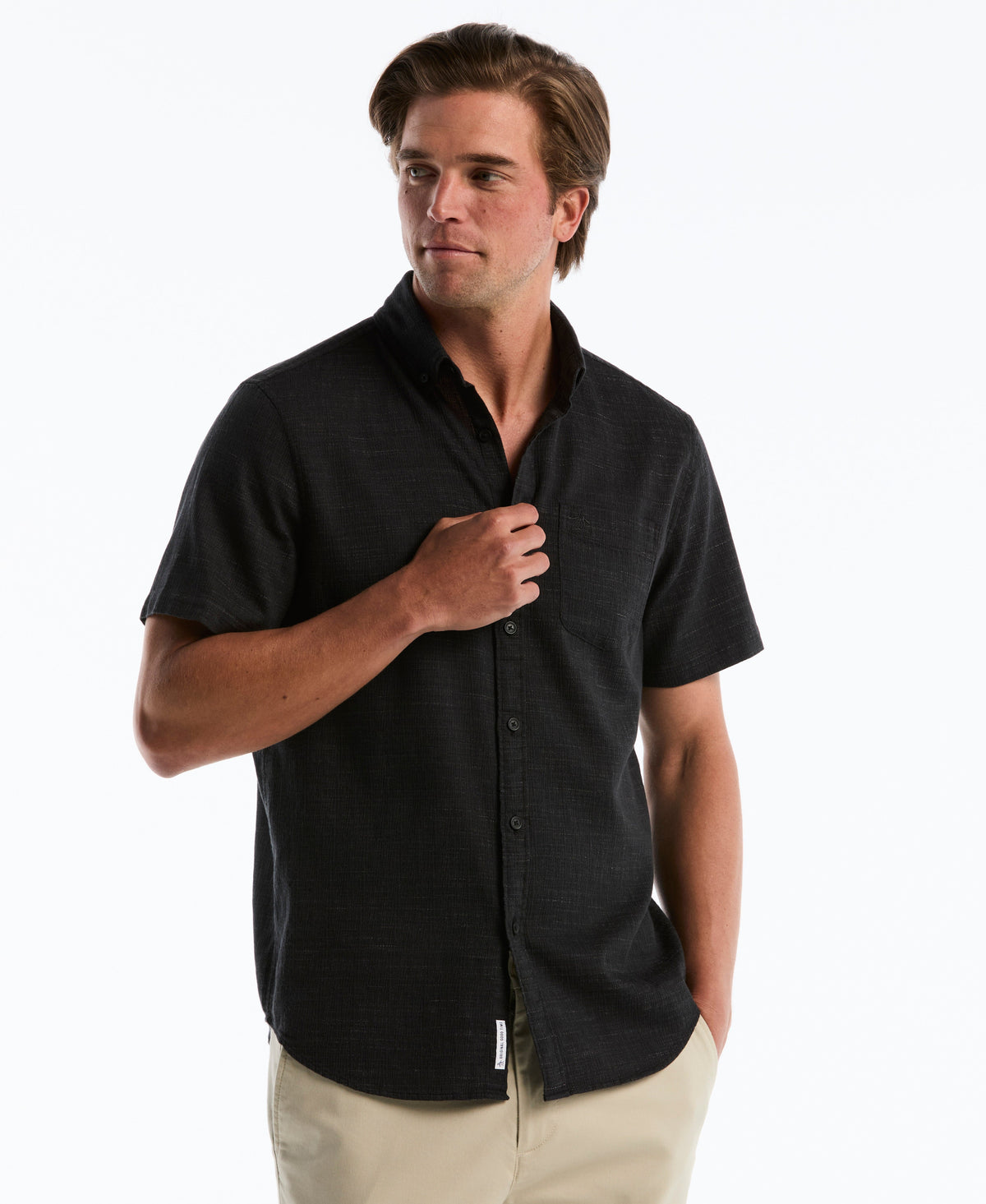 Original Penguin Heathered Dobby Button-Down Shirt