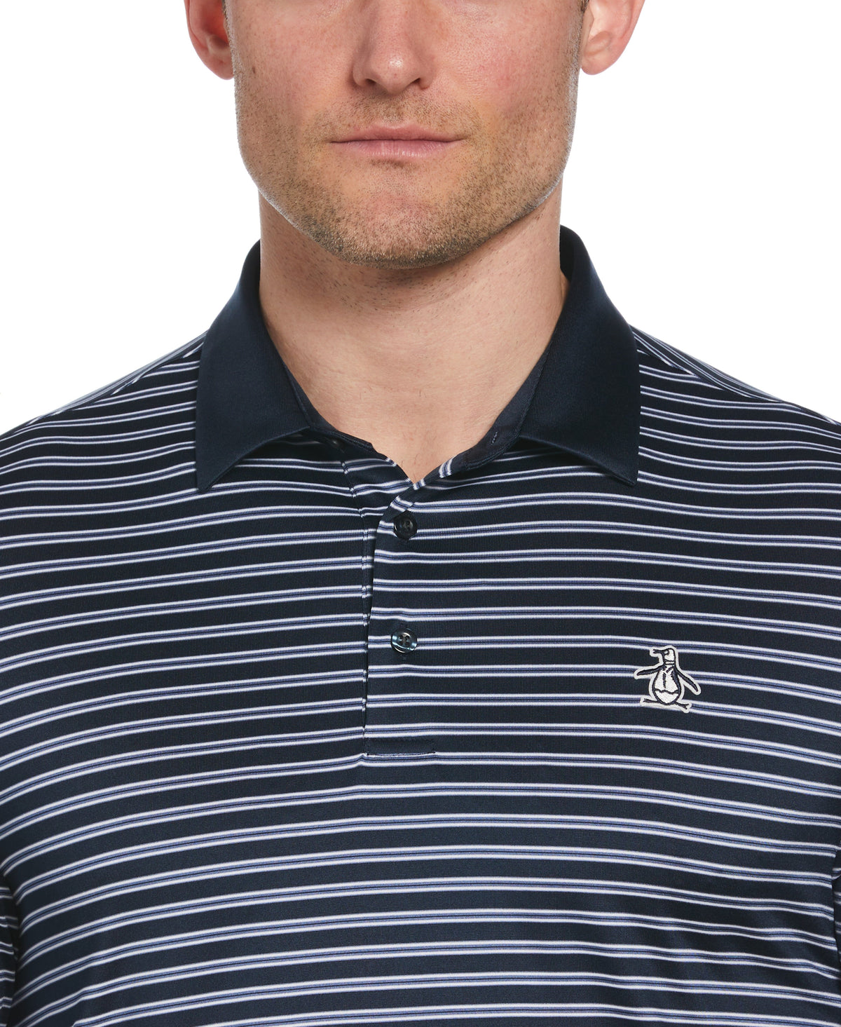 Original Penguin Heritage Stripe Contrast Collar Golf Polo