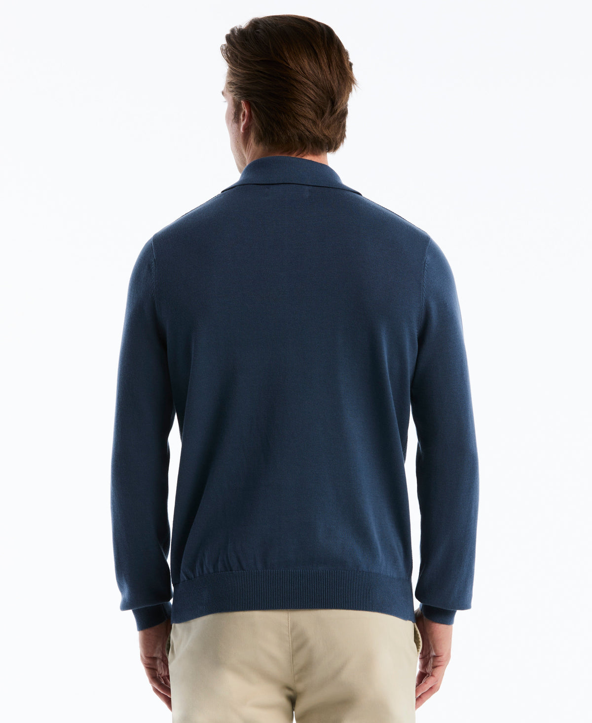 Original Penguin Honeycomb Johnny Collar Long Sleeve Sweater Polo