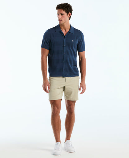 Original Penguin Honeycomb Striped Sweater Polo