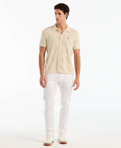 Original Penguin Honeycomb Striped Sweater Polo