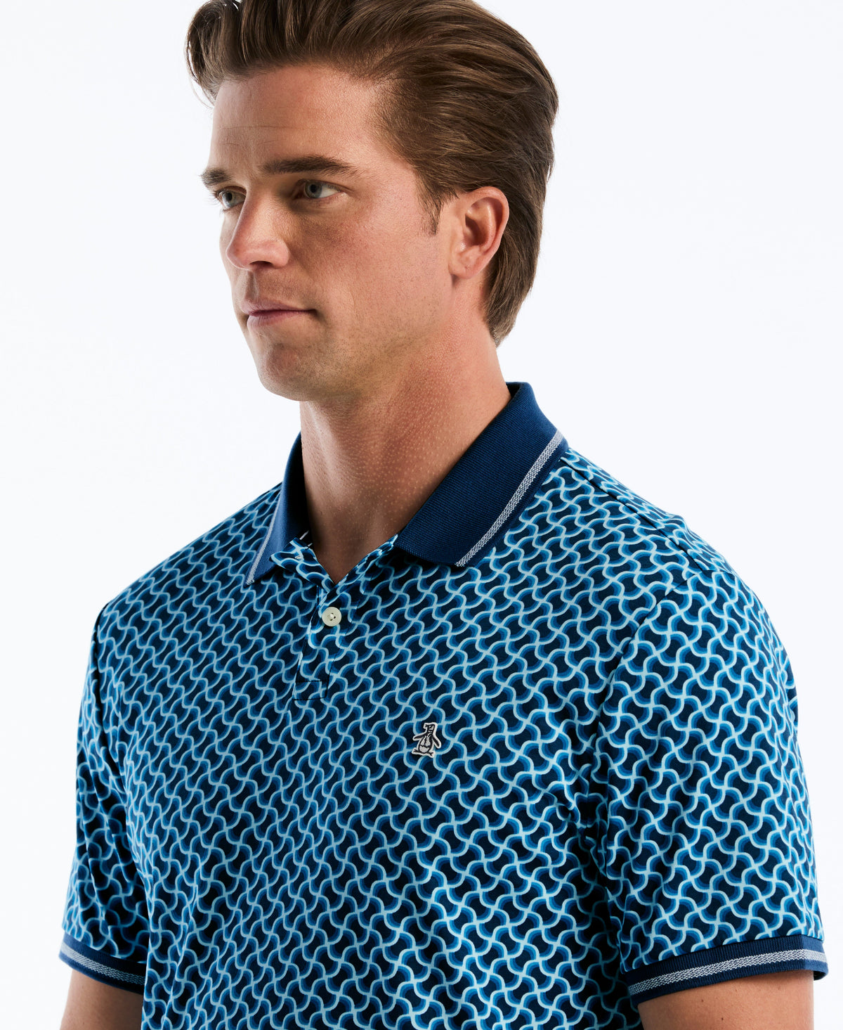 Original Penguin Interlock 70's Geo Polo