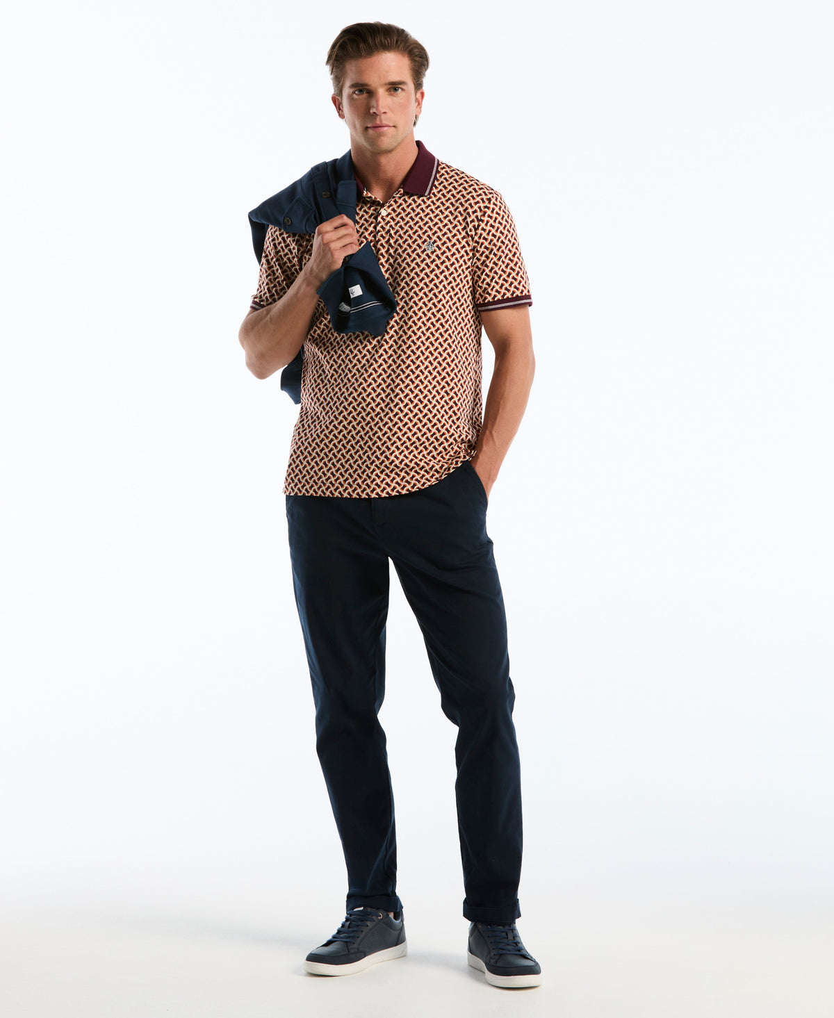 Original Penguin Interlock 70's Geo Polo