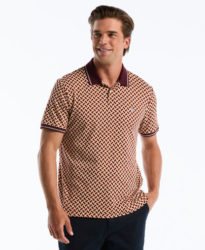Original Penguin Interlock 70's Geo Polo