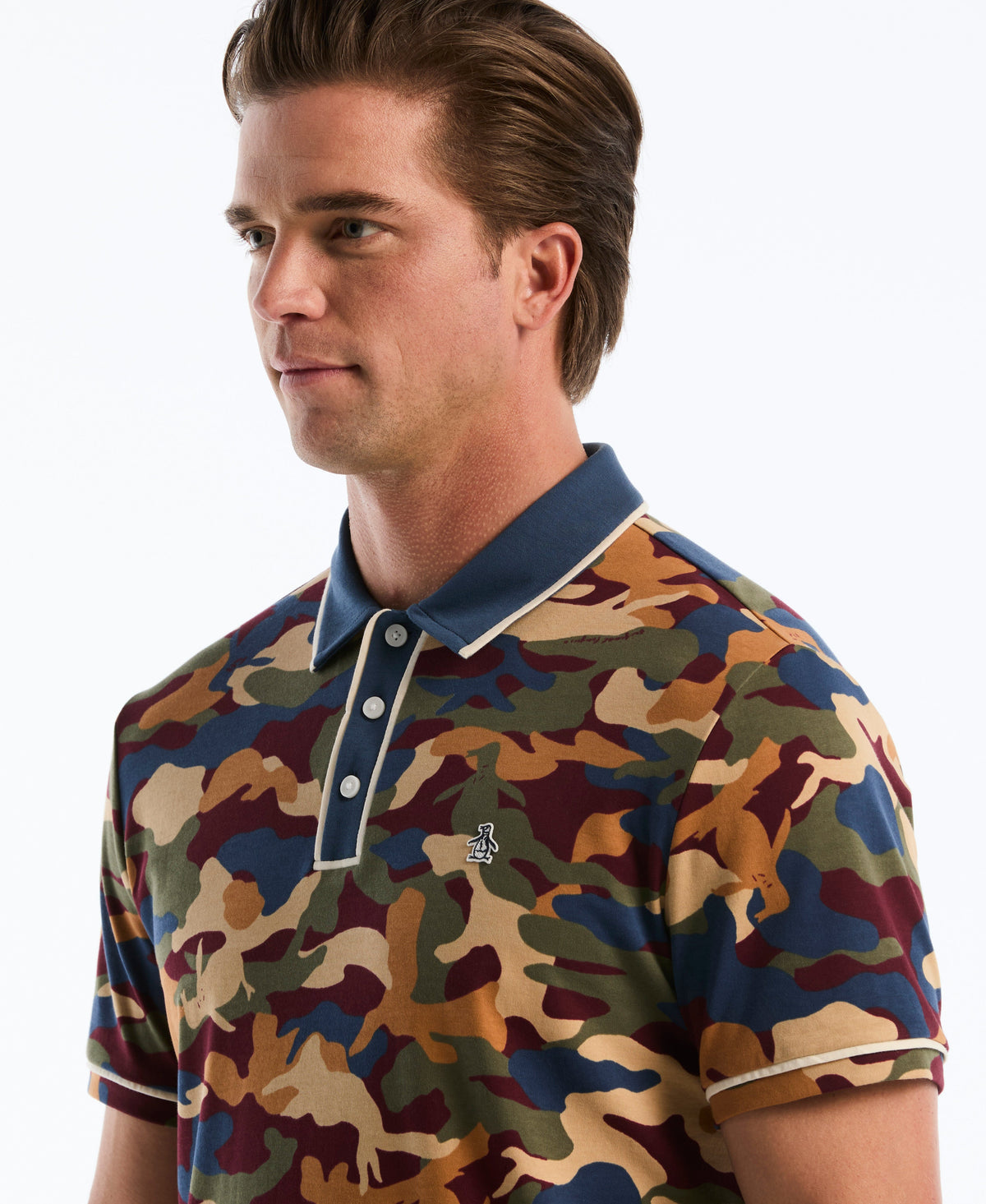 Original Penguin Interlock Camo Print Polo
