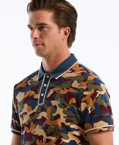 Original Penguin Interlock Camo Print Polo