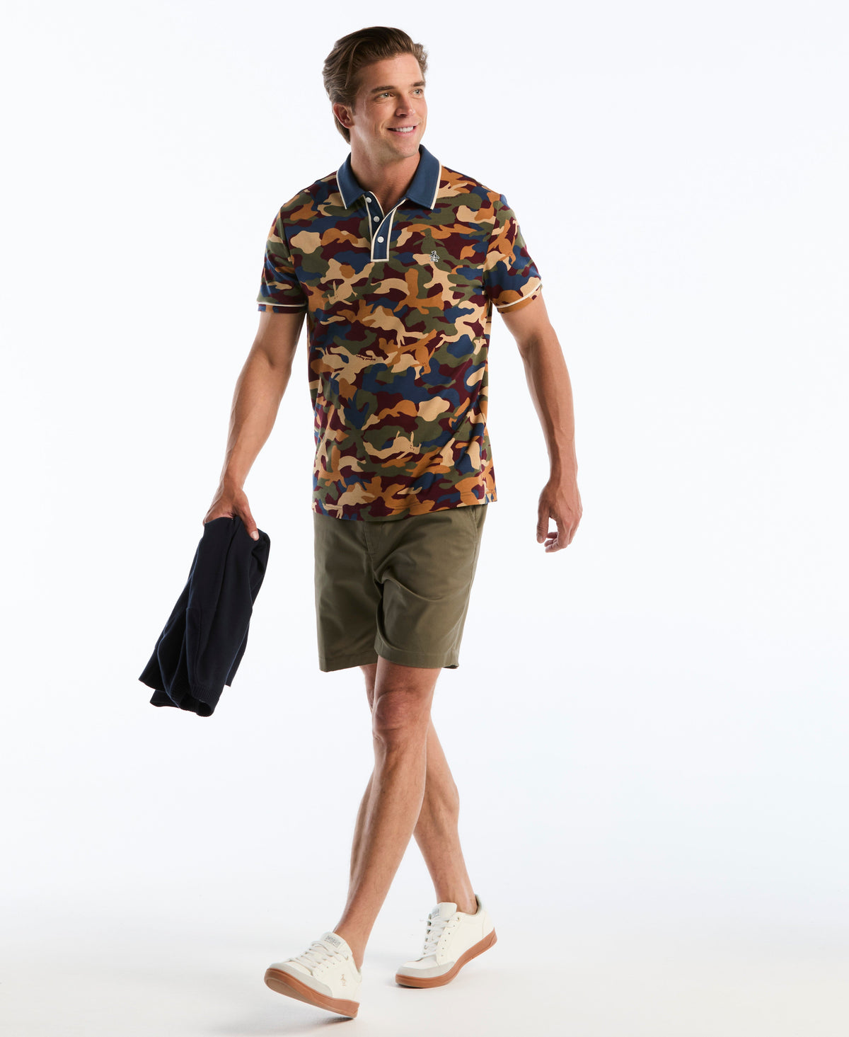 Original Penguin Interlock Camo Print Polo