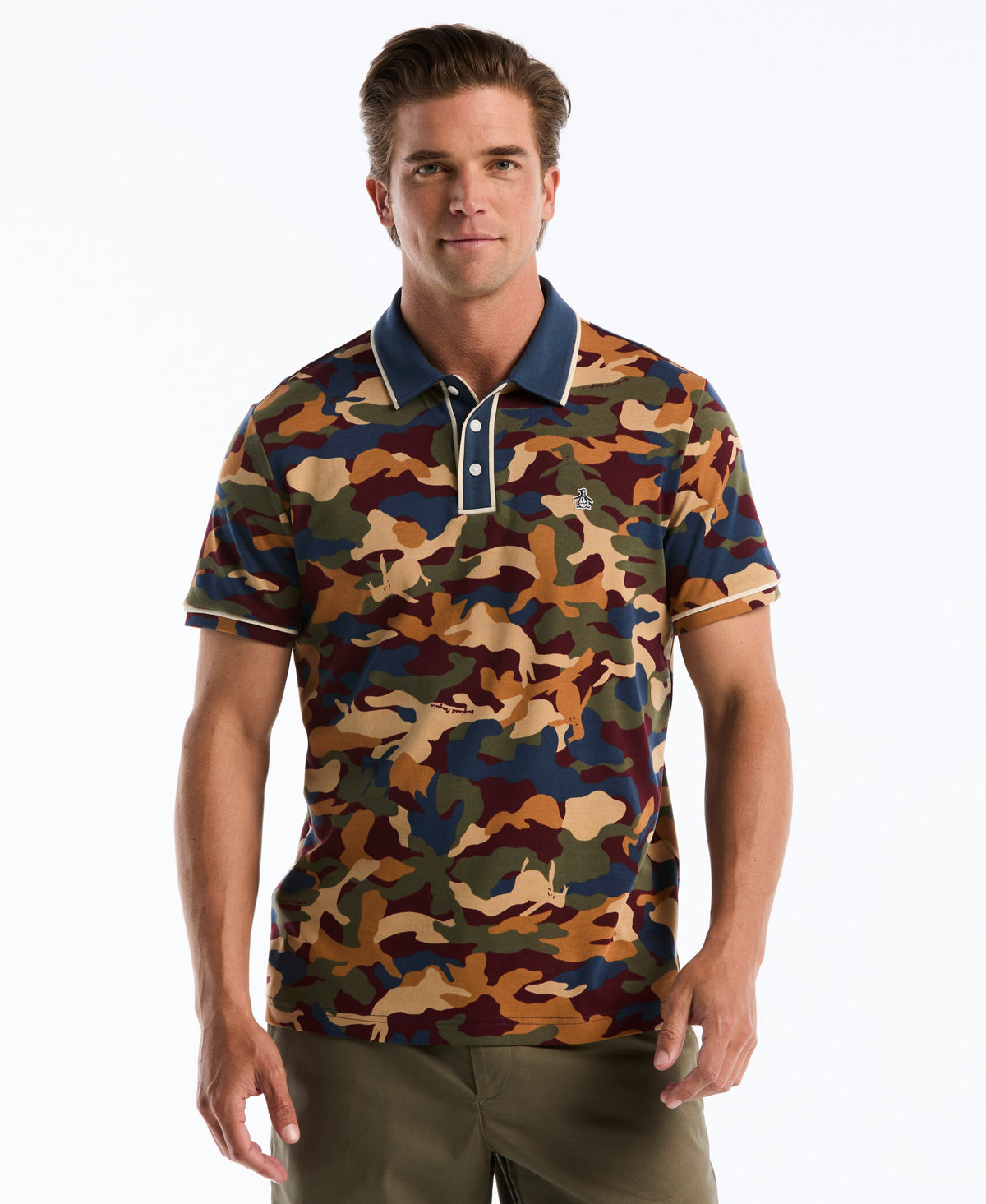 Original Penguin Interlock Camo Print Polo
