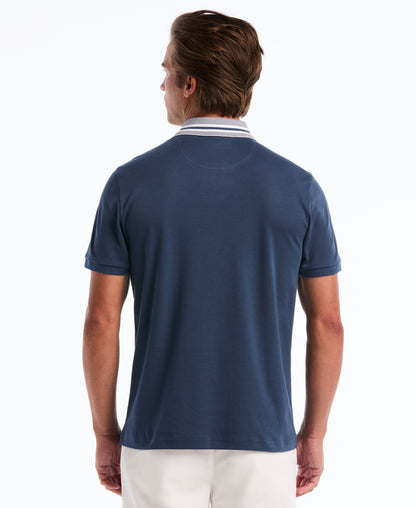 Original Penguin Interlock Striped Collar Polo