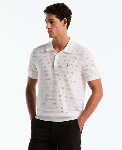 Original Penguin Jacquard Pointelle Sweater Polo