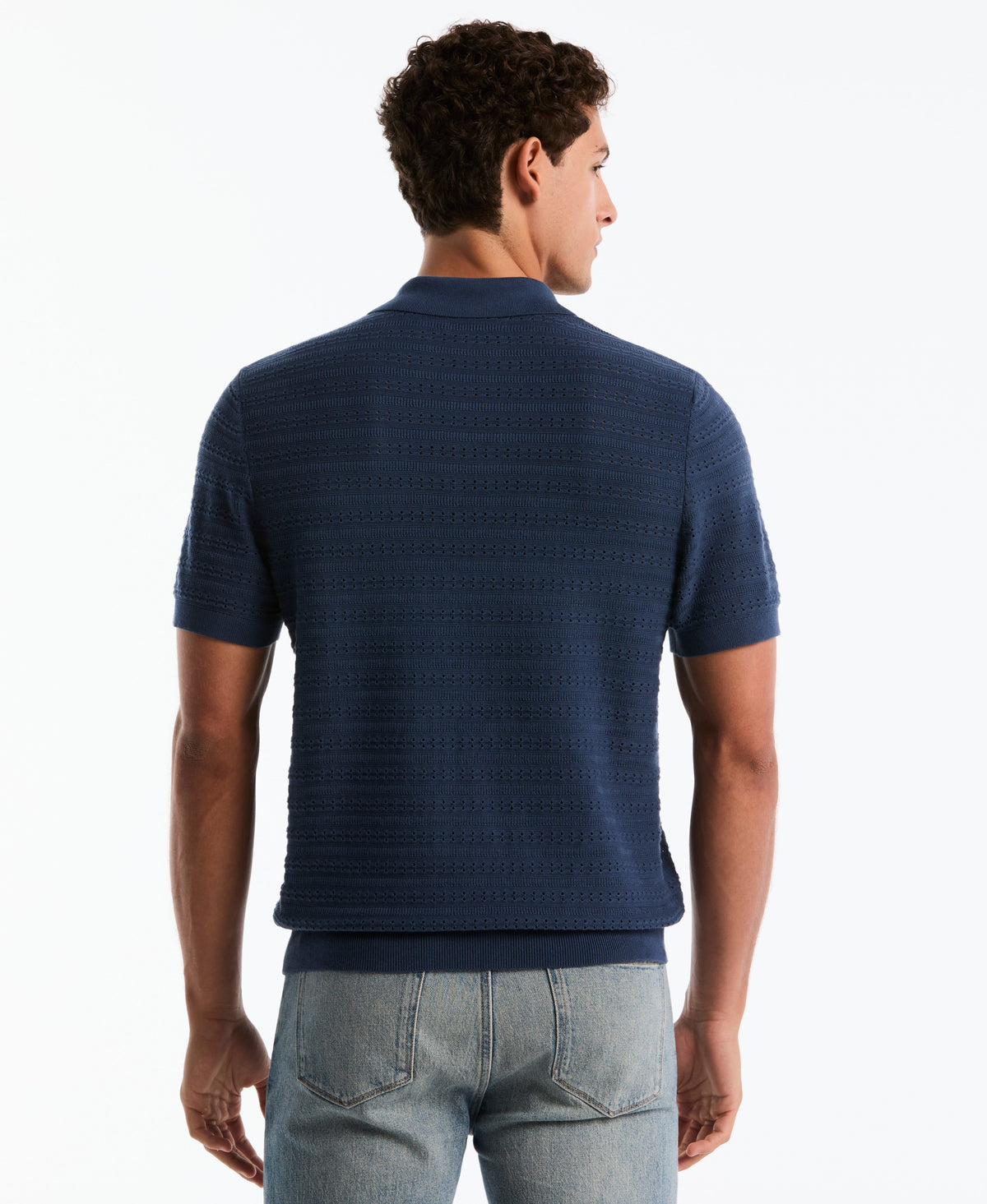 Original Penguin Jacquard Pointelle Sweater Polo