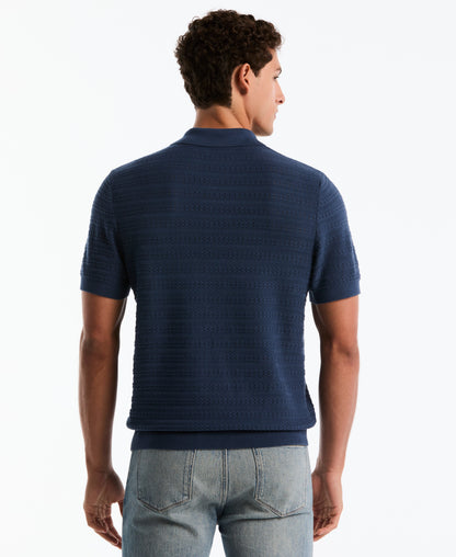 Original Penguin Jacquard Pointelle Sweater Polo