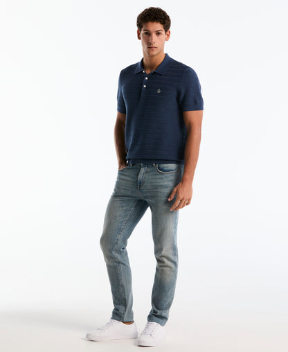 Original Penguin Jacquard Pointelle Sweater Polo