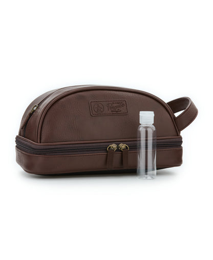 Original Penguin Leather Travel Toiletries Bag