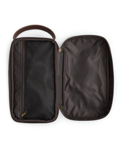Original Penguin Leather Travel Toiletries Bag