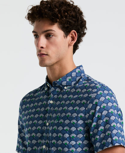 Original Penguin Linen Blend Multiscallop Shirt