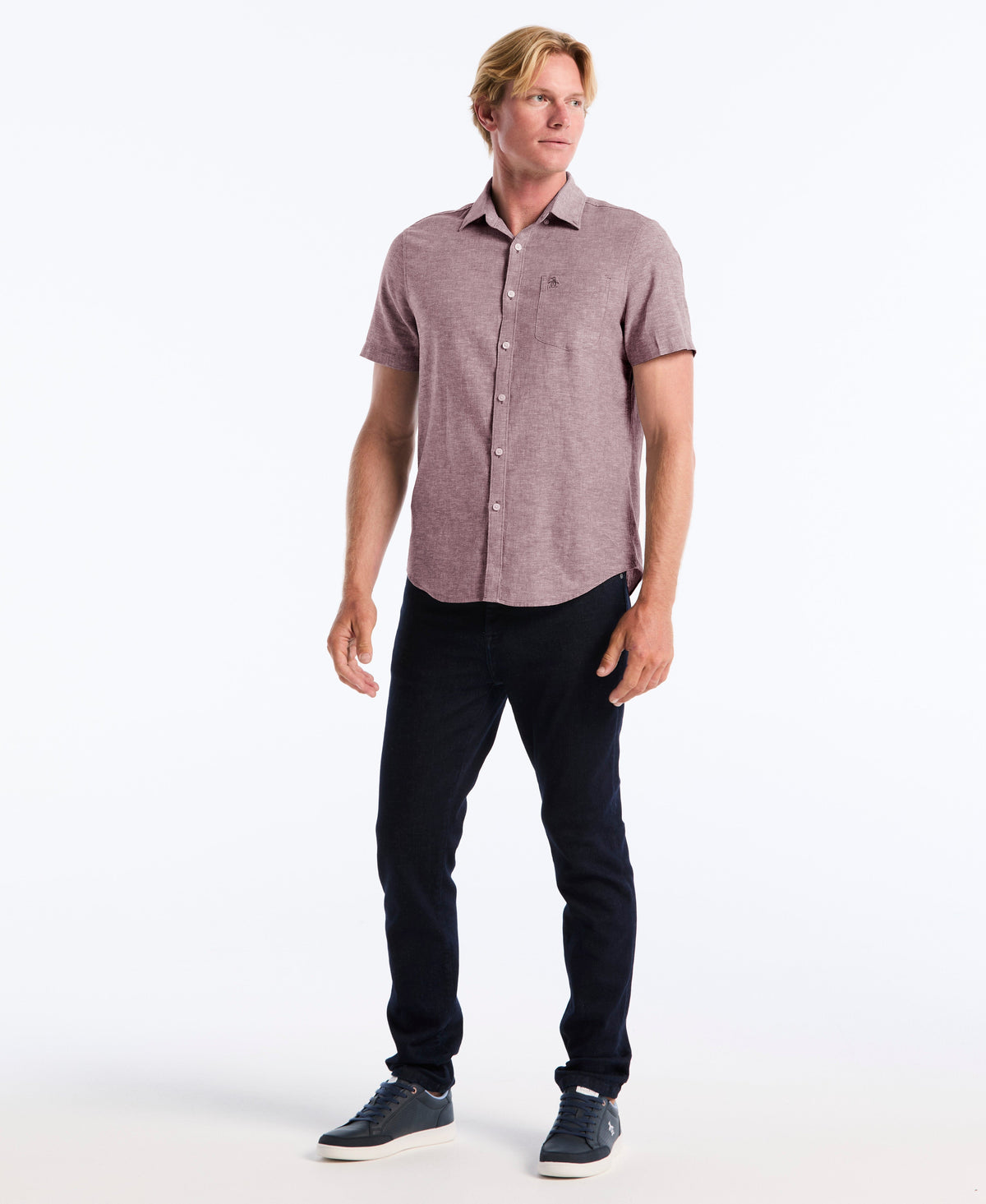 Original Penguin Linen Blend Pocket Shirt