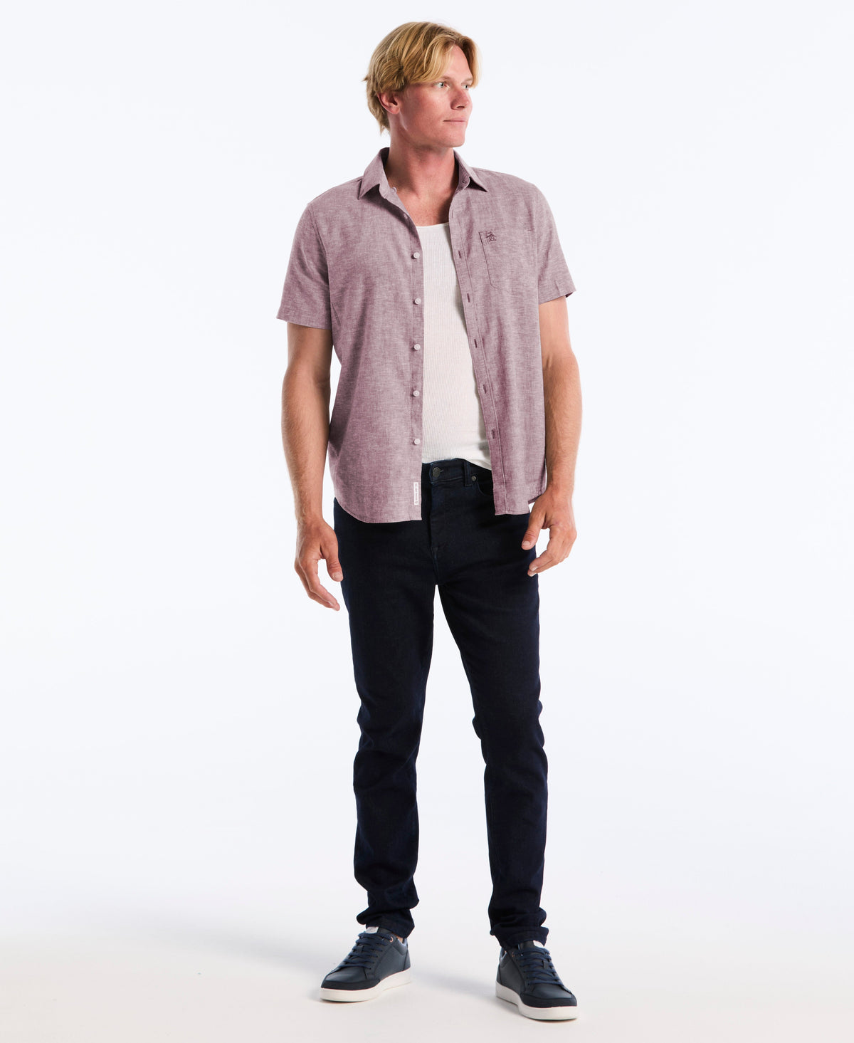 Original Penguin Linen Blend Pocket Shirt