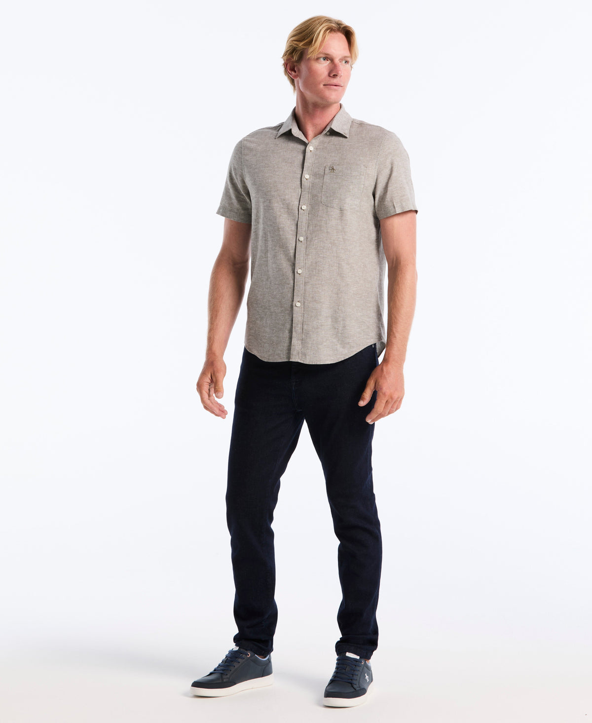 Original Penguin Linen Blend Pocket Shirt