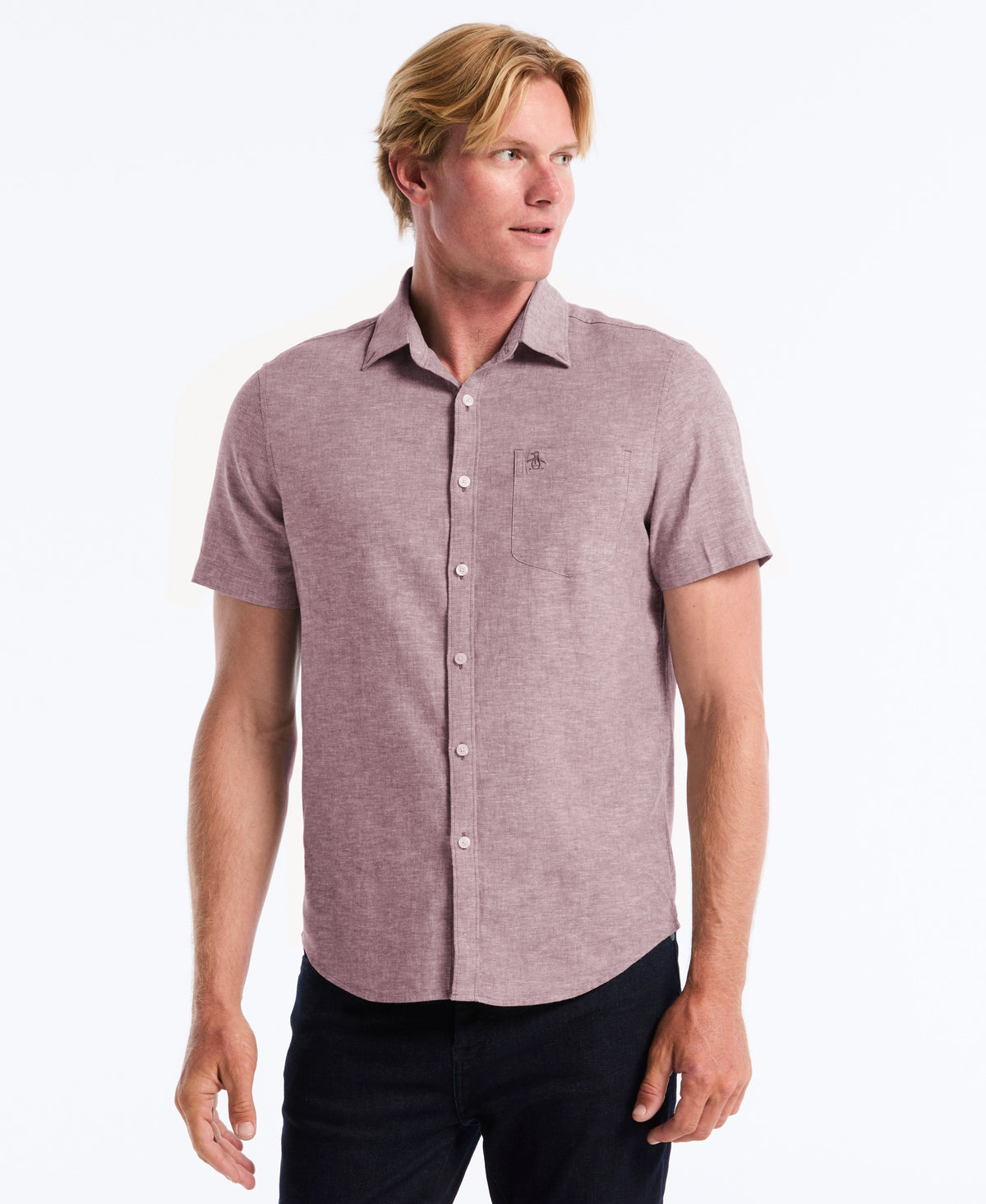 Original Penguin Linen Blend Pocket Shirt