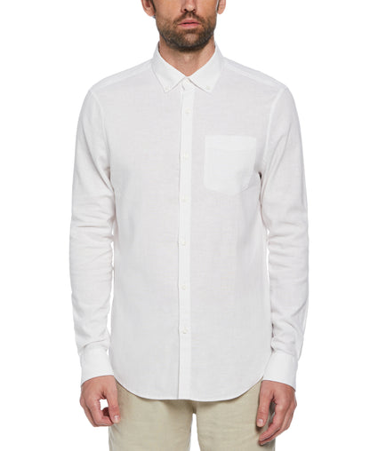 Original Penguin Linen Long Sleeve Shirt
