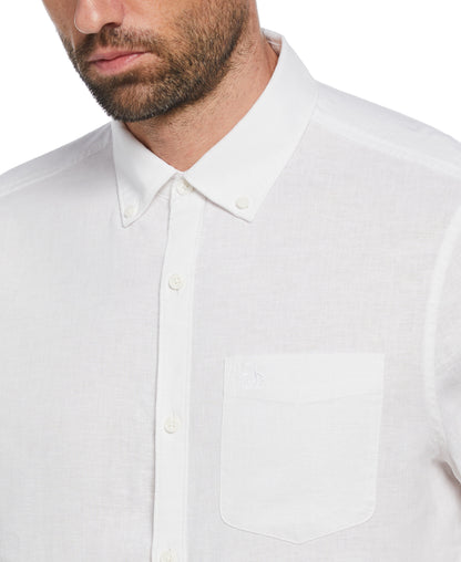 Original Penguin Linen Long Sleeve Shirt