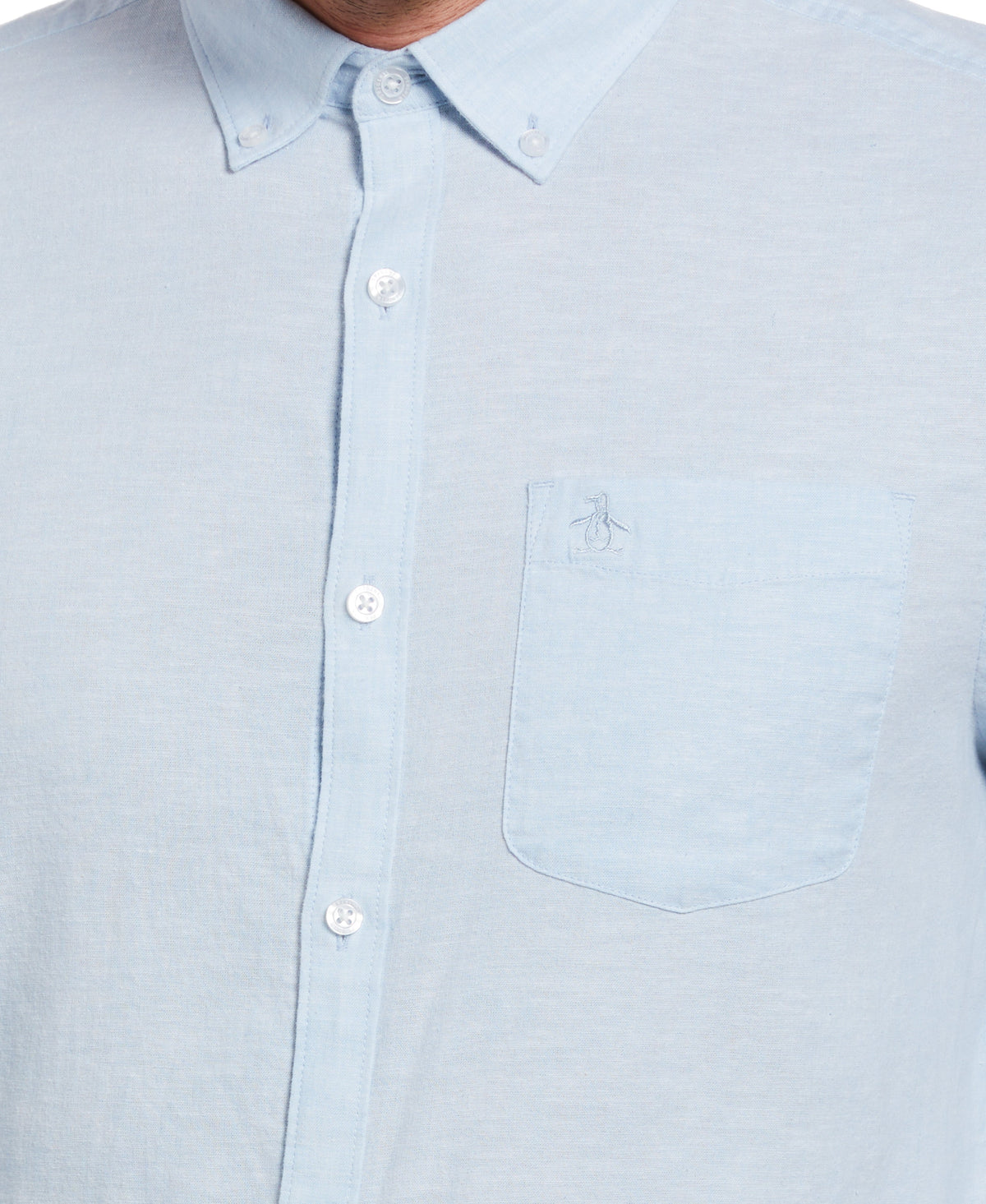 Original Penguin Linen Long Sleeve Shirt