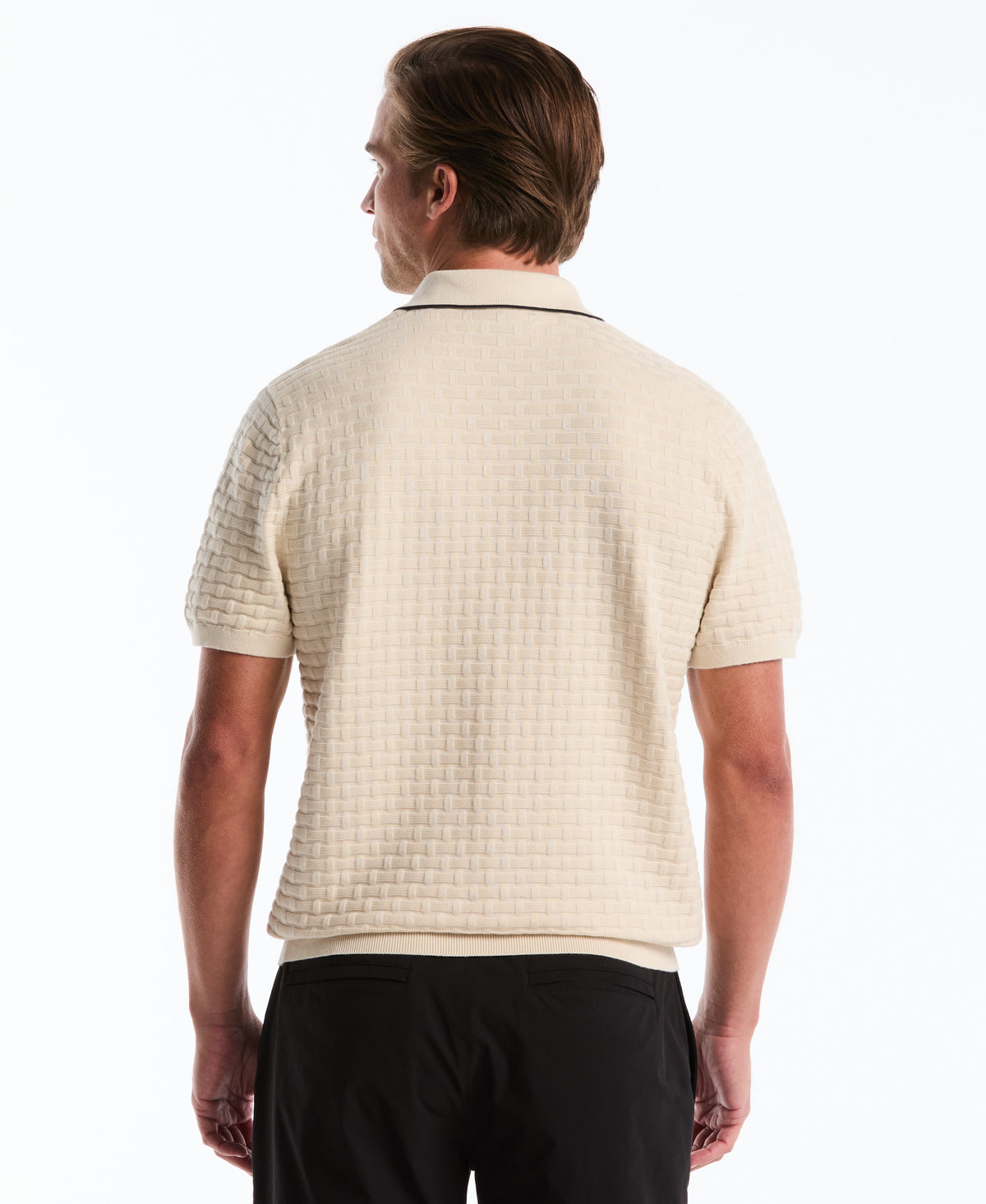 Original Penguin Links Quarter Zip Sweater Polo