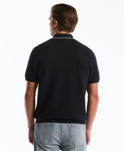 Original Penguin Links Quarter Zip Sweater Polo